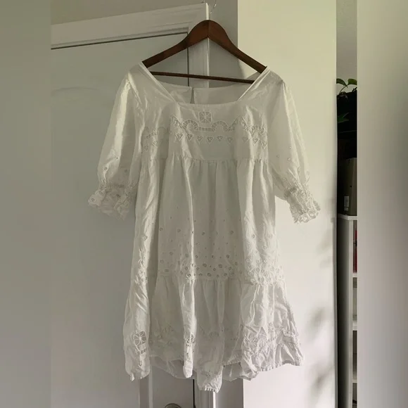 Anthropologie Audrina Eyelet Mini Dress - Picture 4 of 14